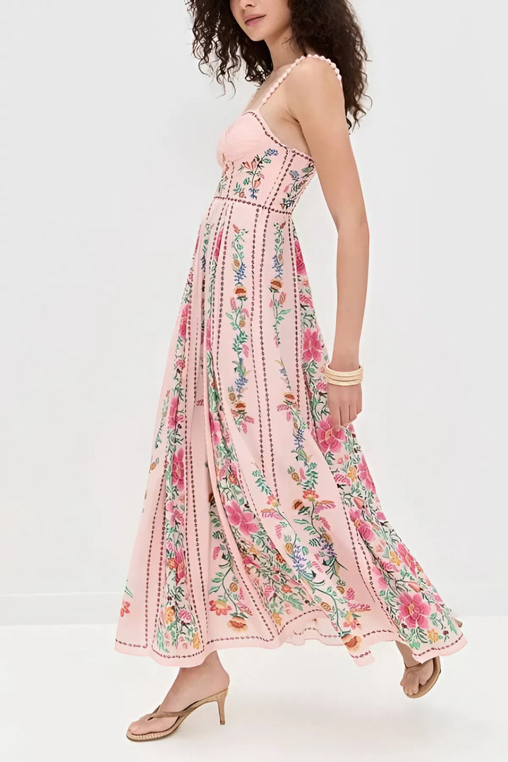 Fiorella – Abito Maxi con Scollatura a Cuore
