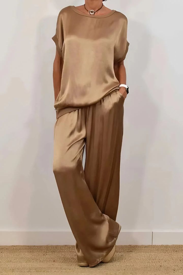 GRETA | Satin Palazzo Set