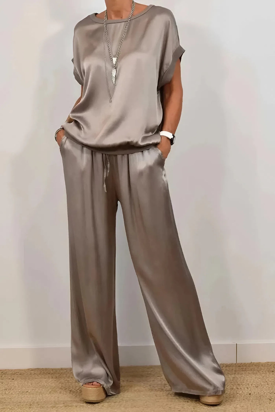 GRETA | Satin Palazzo Set