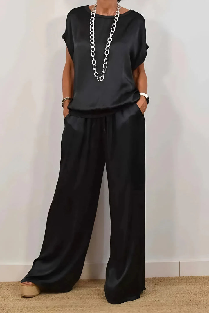 GRETA | Satin Palazzo Set