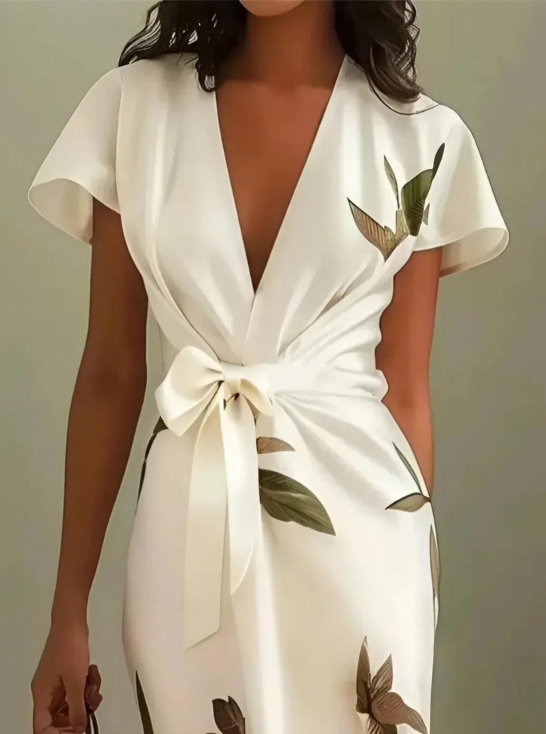 Elina | Abito Midi Elegante con Stampa Floreale