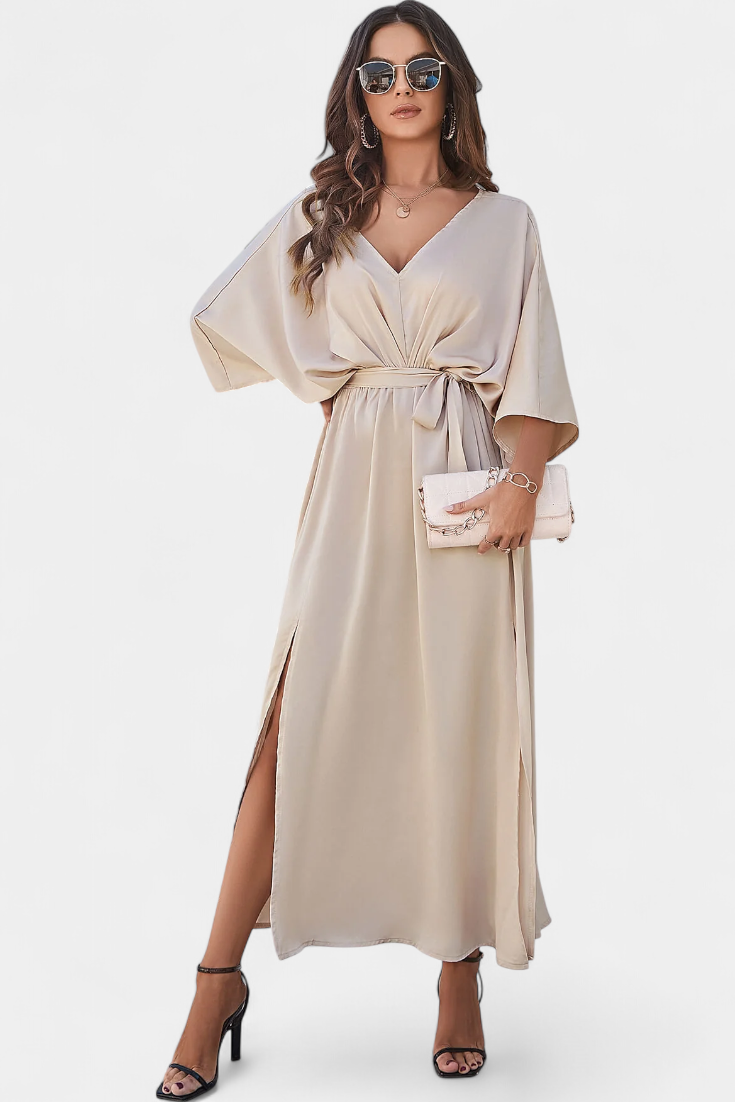 Milly Vestito Elegante con Apertura e Fiocco