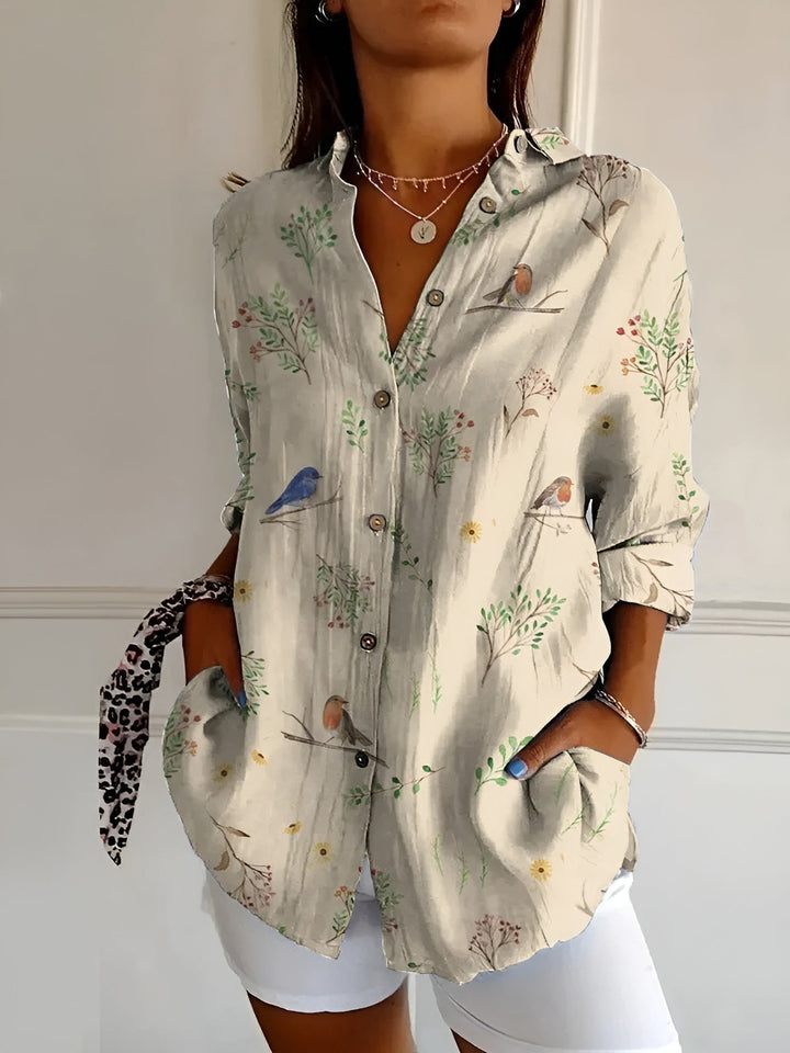 Sofia™ | Roxane™ Blusa floreale in cotone leggero