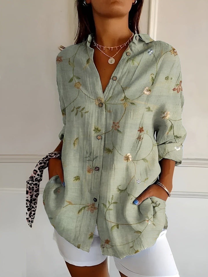 Sofia™ | Roxane™ Blusa floreale in cotone leggero