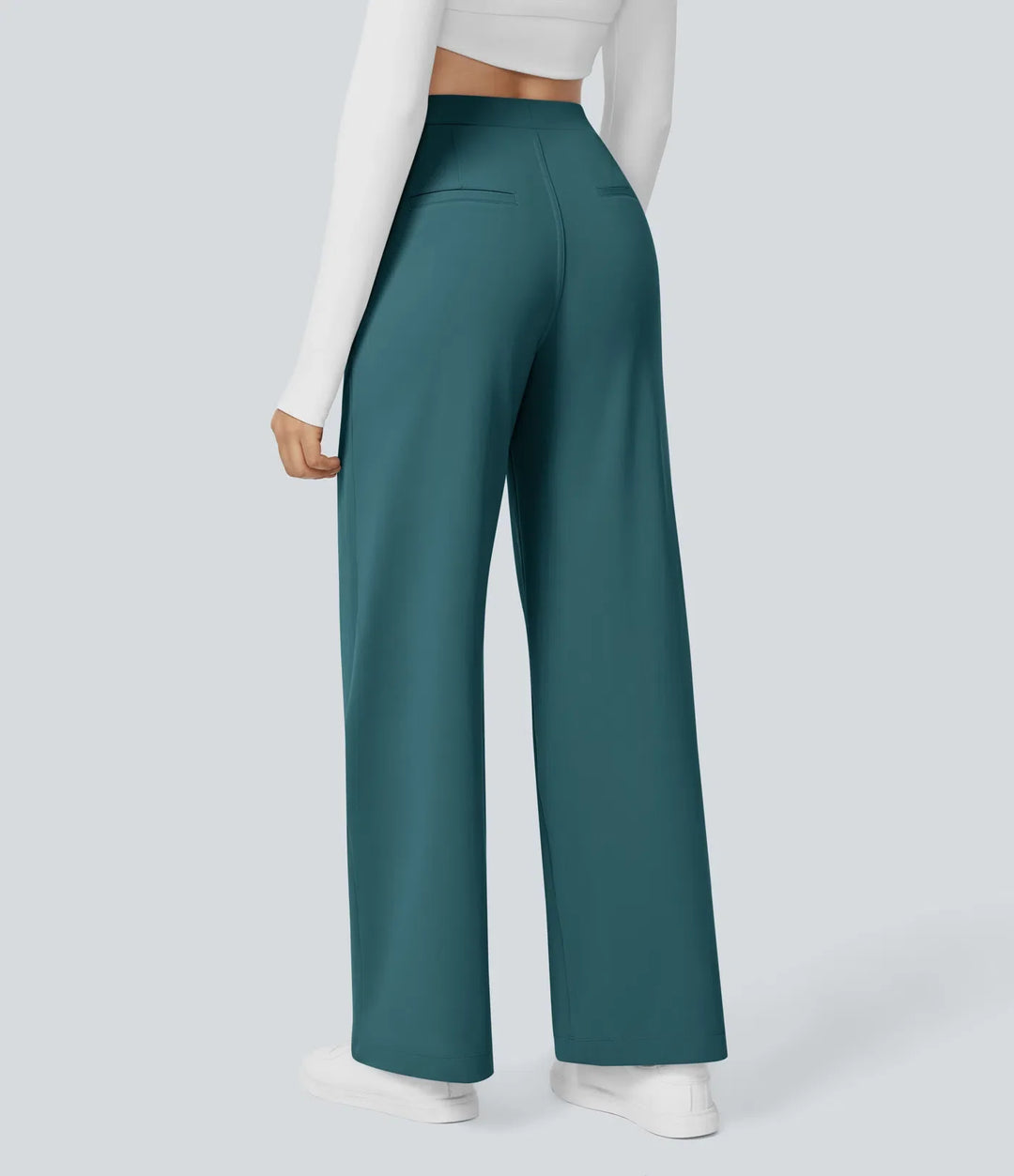 Sofia™ | Pantaloni eleganti a vita alta con tasche con zip