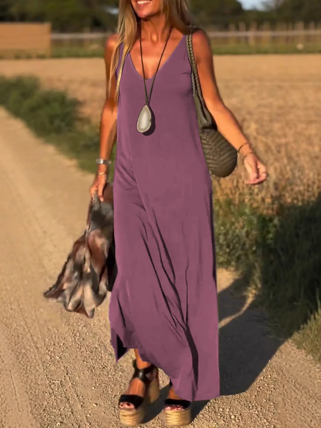 Evelyne - Elegante Abito Lungo Senza Maniche