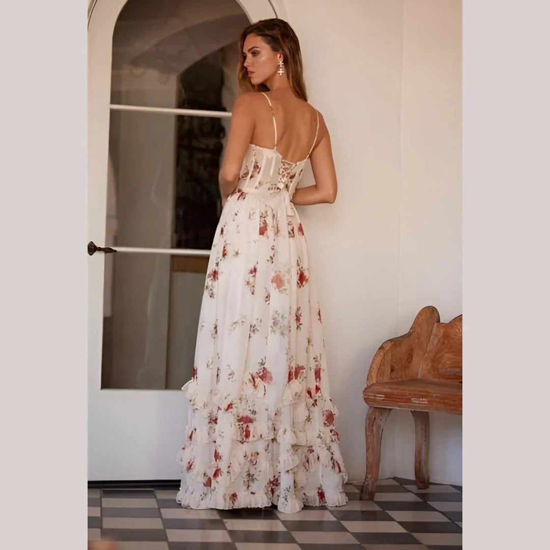 Sónia - Vestito midi a fantasia floreale