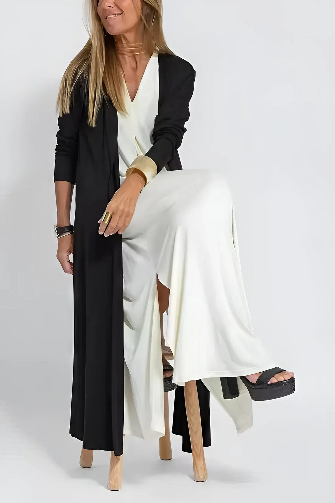 ELISE | Vestito Lungo Elegante con Cardigan Abbinato in Omaggio