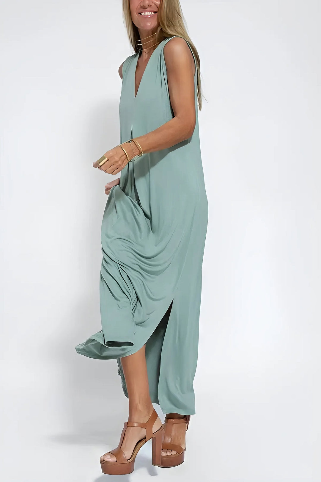 ELISE | Vestito Lungo Elegante con Cardigan Abbinato in Omaggio
